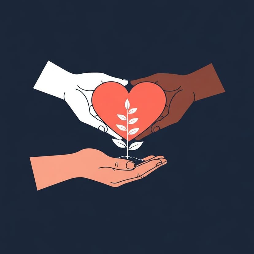 Giving back illustration